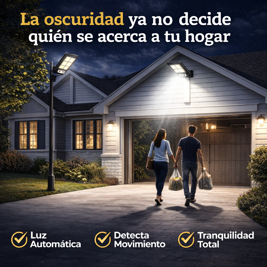 Lampara Solar Exterior Sensor Movimiento