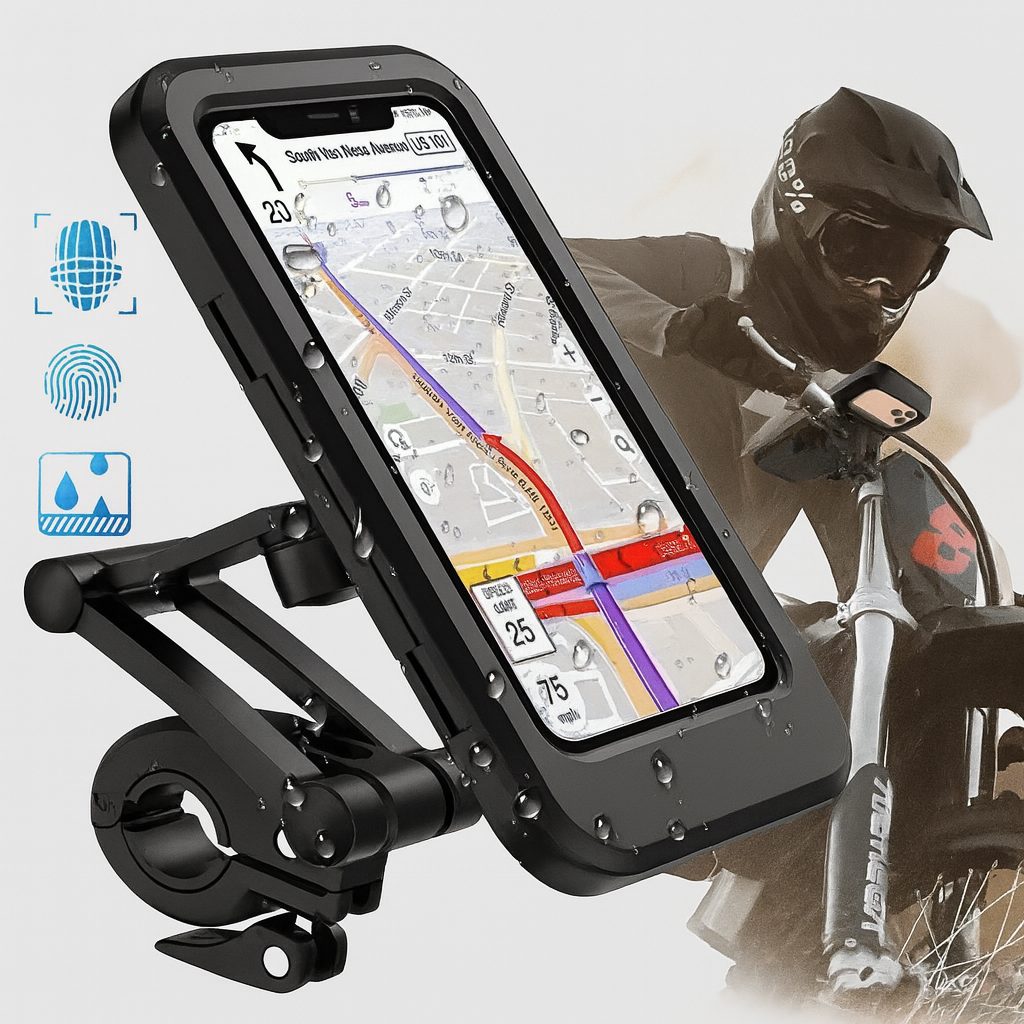 SOPORTE CELULAR IMPERMEABLE MOTO Y BICICLETA