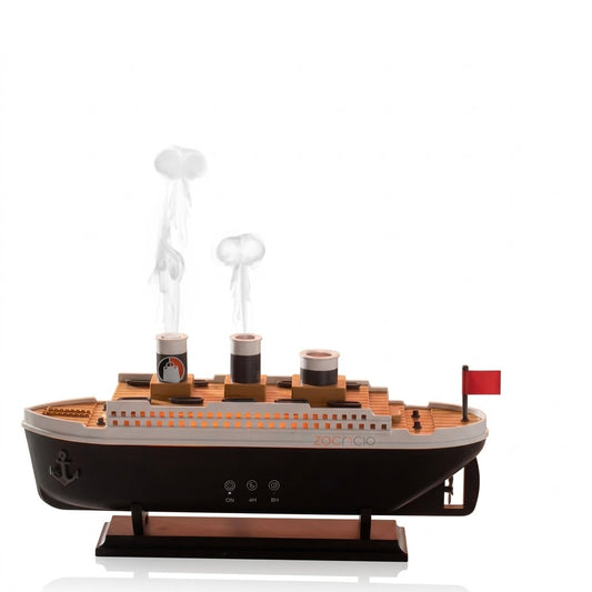 Barco Humidificador ultrasónico con aromaterapia y control remoto