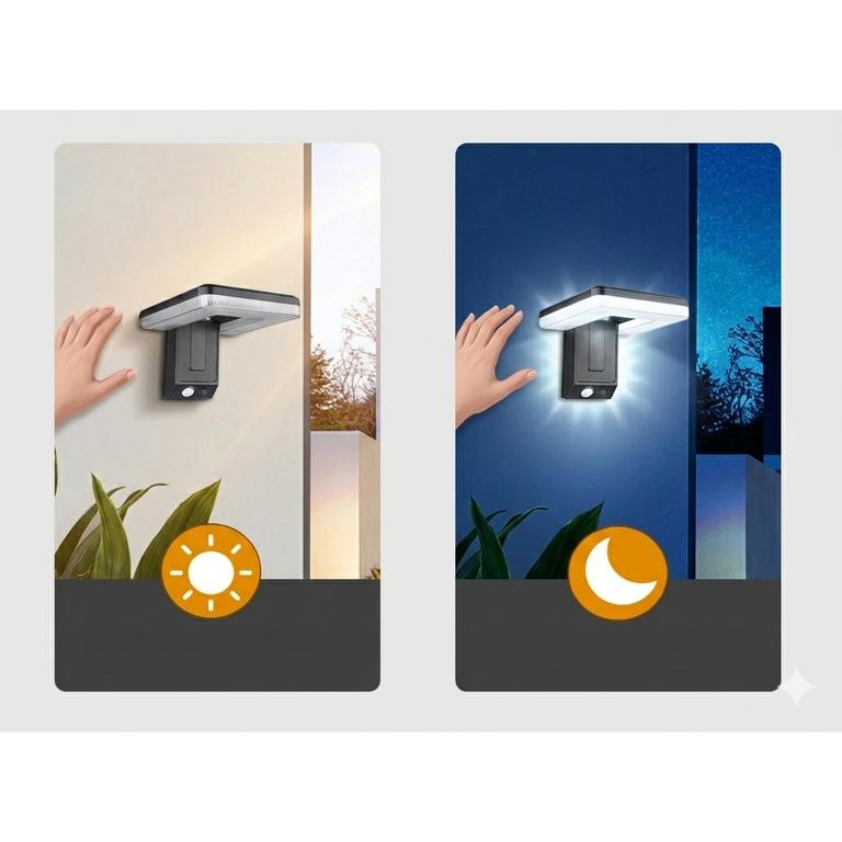 Lámpara Solar de Pared para Exteriores